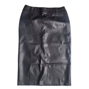 Ashley Stewart Faux Leather Midi pencil Skirt Size 14